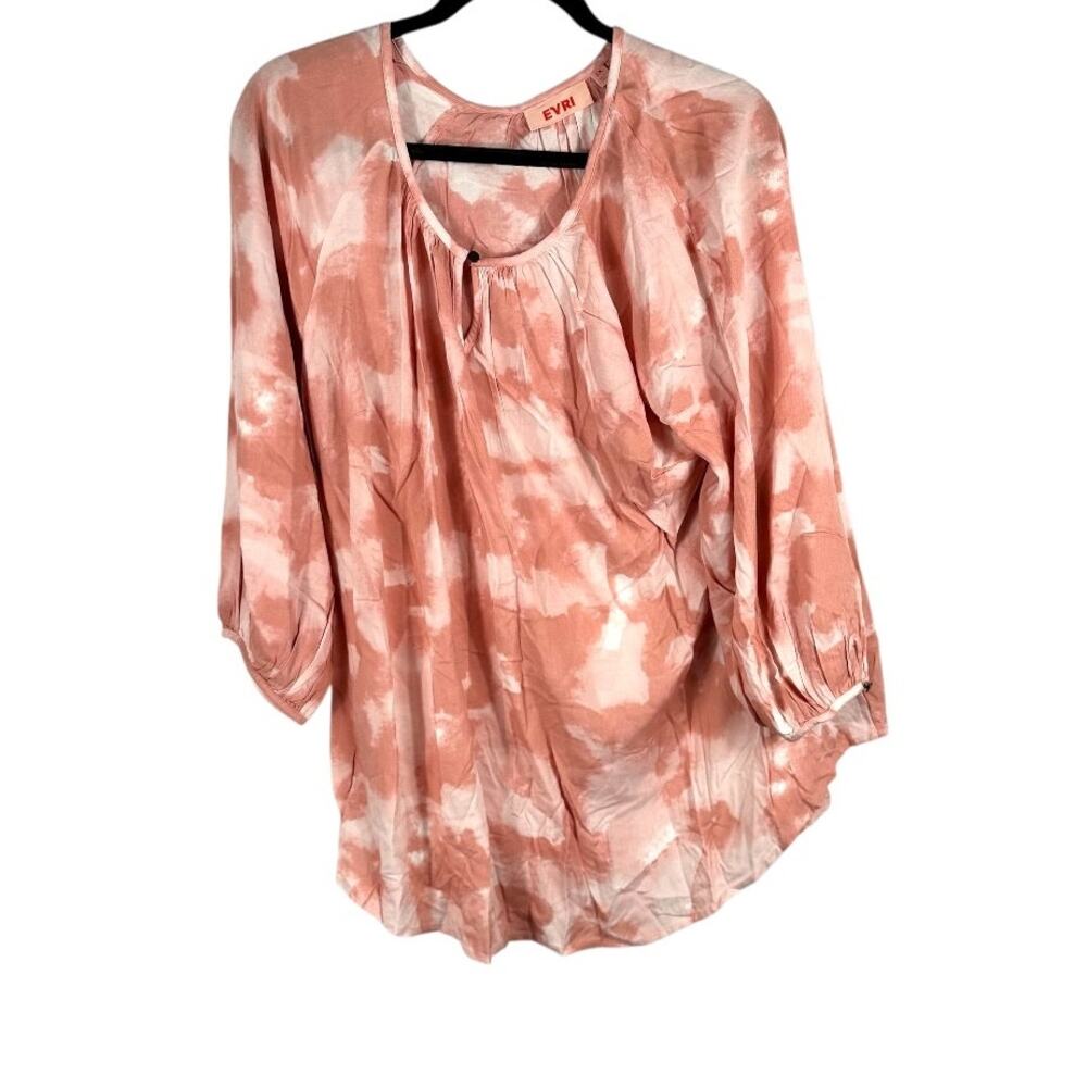 Evri Pink Tie-Dye Top Size 0X